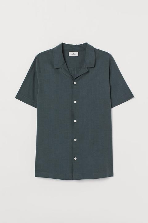 H & M - Chemise En Cupro Mélangé - Vert