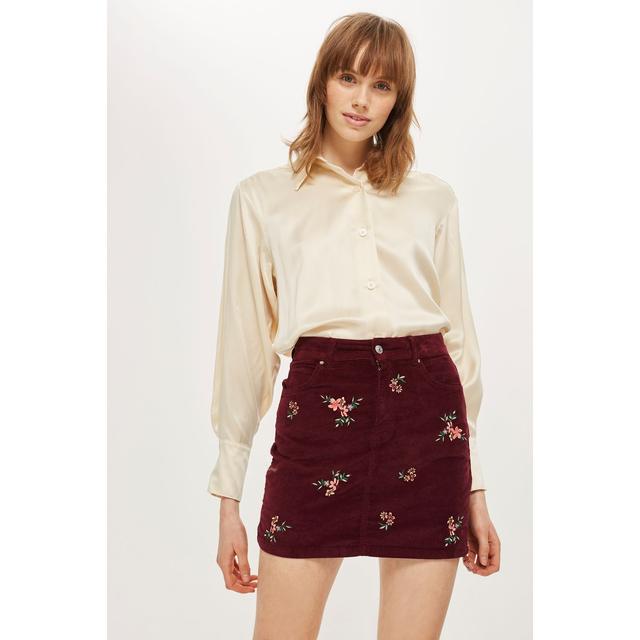 velvet embroidered skirt
