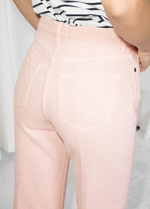 Flared Cropped High Waist Jeans