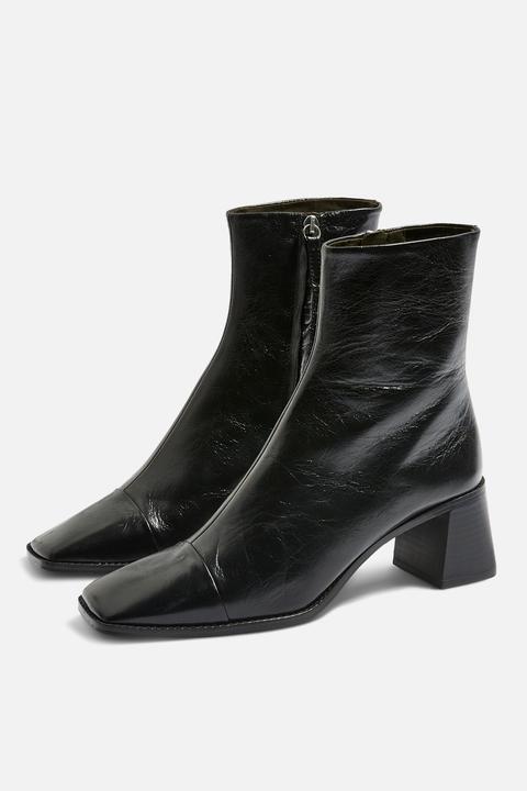 Womens Muriel Mid Heel Boots - Black, Black