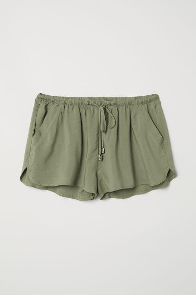 H & M - Shorts Corti In Viscosa - Verde