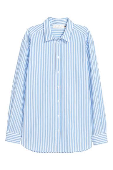 H & M - Camicia In Cotone - Blu