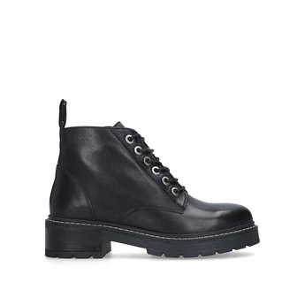 Carvela Trinket - Black Lace Up Ankle Boots