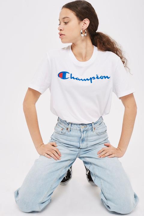 White Logo T-shirt By Champion