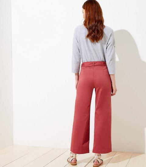 loft wide leg crop pants