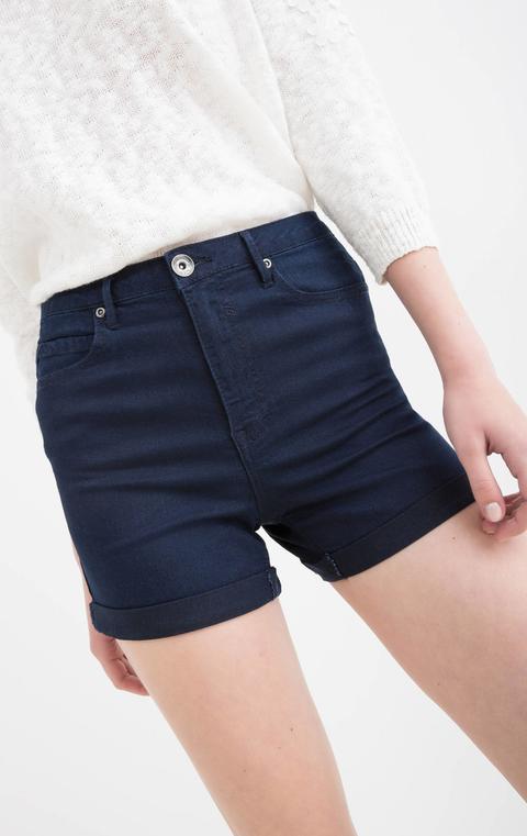 Shorts Di Jeans Stretch Vita Alta