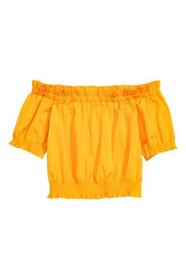 H & M - Camicetta A Spalle Scoperte - Giallo