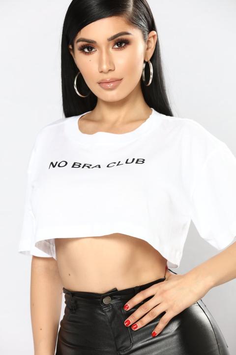 no bra club crop top uk