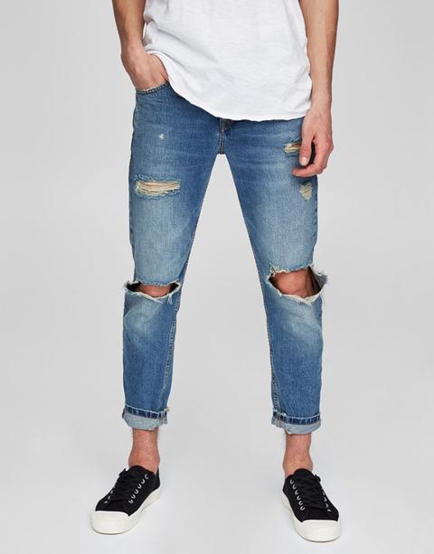 Jeans Slim Fit Cropped Tapered