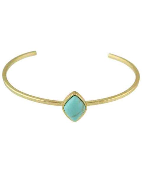 Bracciale Stretto Stile Nuovo Turchese Imitato Blu