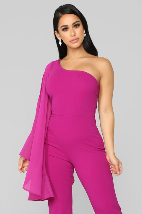 magenta jumpsuit