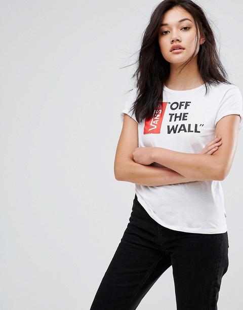 Camiseta Blanca Con Logo Off The Wall De Vans