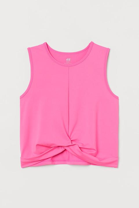 Cropped Sports Top - Pink