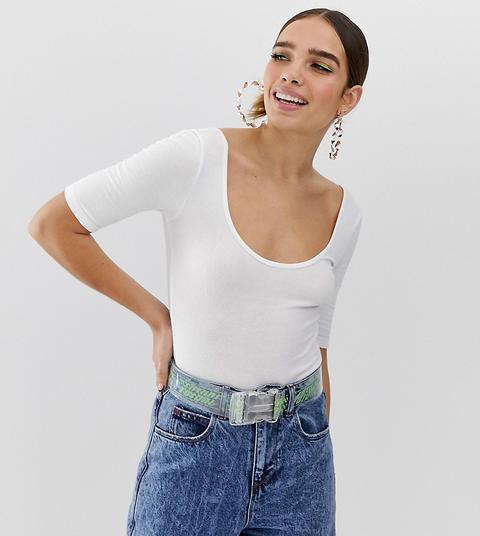 Collusion Body With Short Sleeve - White