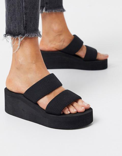 Truffle Collection Glam Heeled Mules In Black