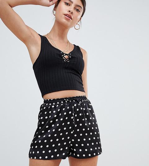 Missguided - Pantaloncini A Pois - Nero