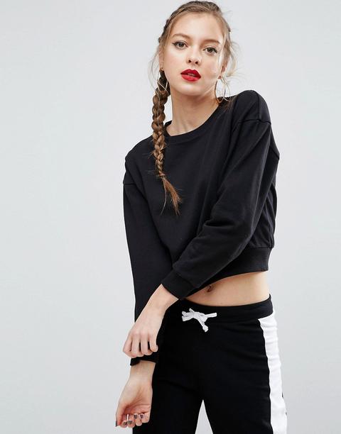 Asos - Felpa Corta Oversize - Nero