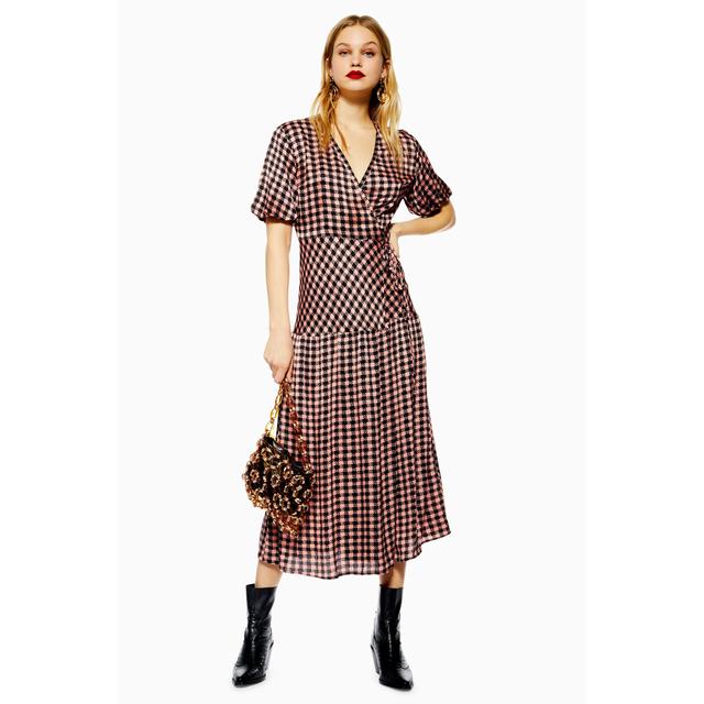 topshop dogtooth dress