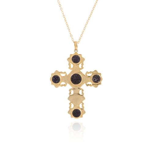 Colgante Lavani Cross Negro