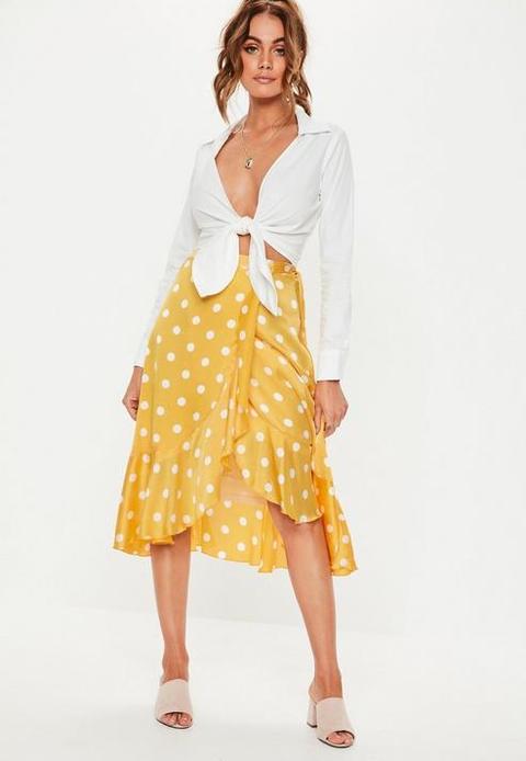 Polka dot cheap skirt missguided