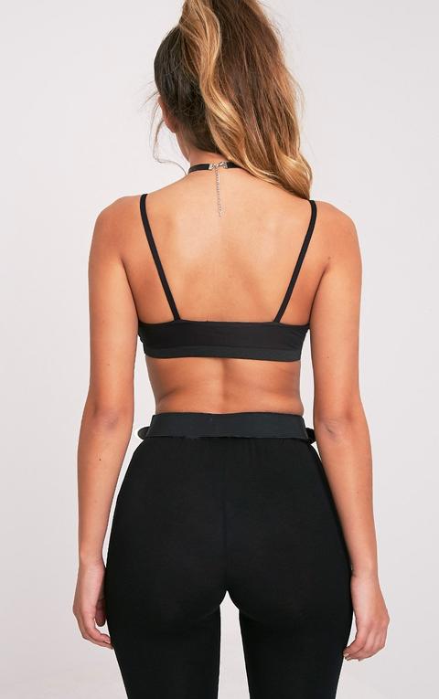 Rhoda Black Triangle Strap Detail Bralet