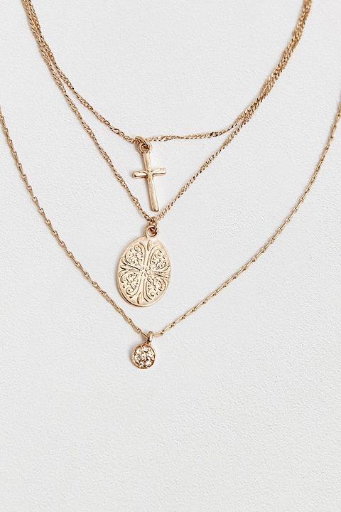 Delicate Cross Sovereign Layering Necklace - Womens All