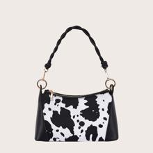 Bolso Bandolera Con Estampado De Vaca