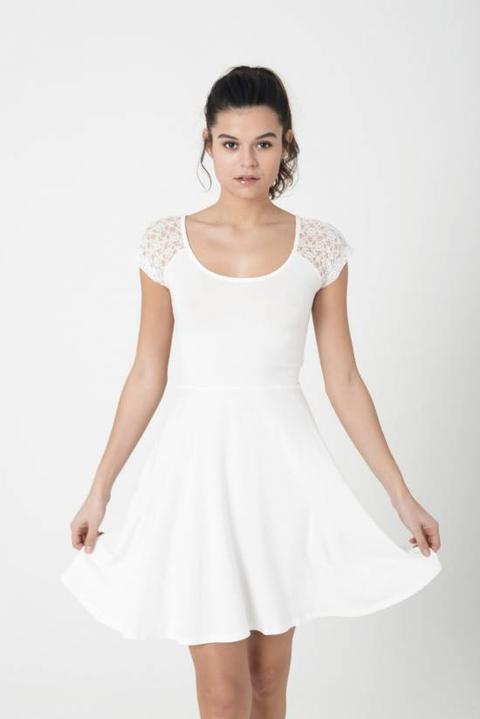 Abito Skater Con Pizzo