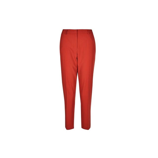 red ankle grazer trousers
