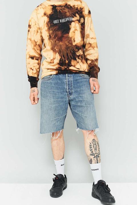 Urban Renewal Vintage Customised Levi’s Raw Cut Denim Shorts