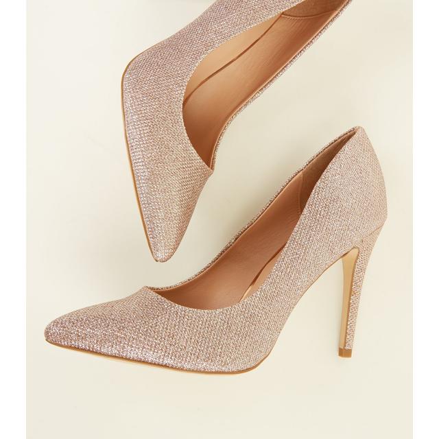 new look gold court shoes