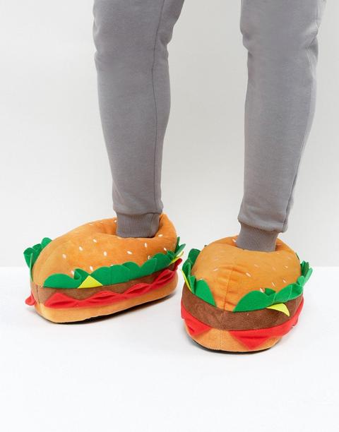 Pantuflas Con Diseño De Hamburguesa De Asos