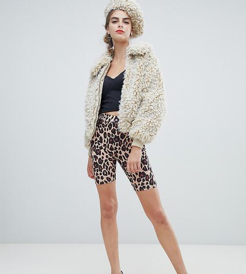 Leopard print legging on sale shorts