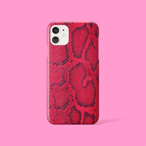 Red Snakeskin Print Case