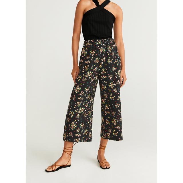 Pantalón Culotte Flores from Mango on 21 Buttons