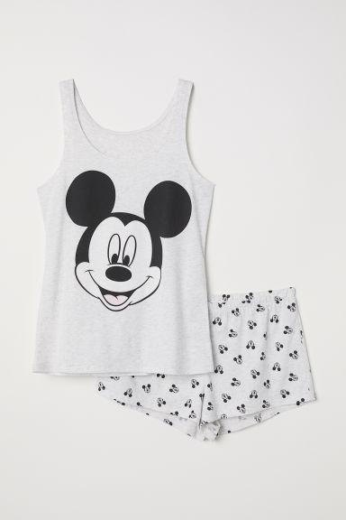 Pyjama Vest Top And Shorts