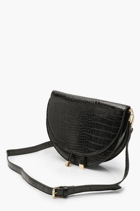 sac demi lune croco