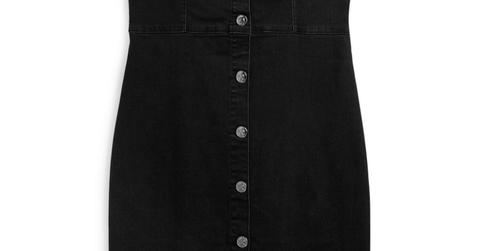 Abito Midi Nero In Denim