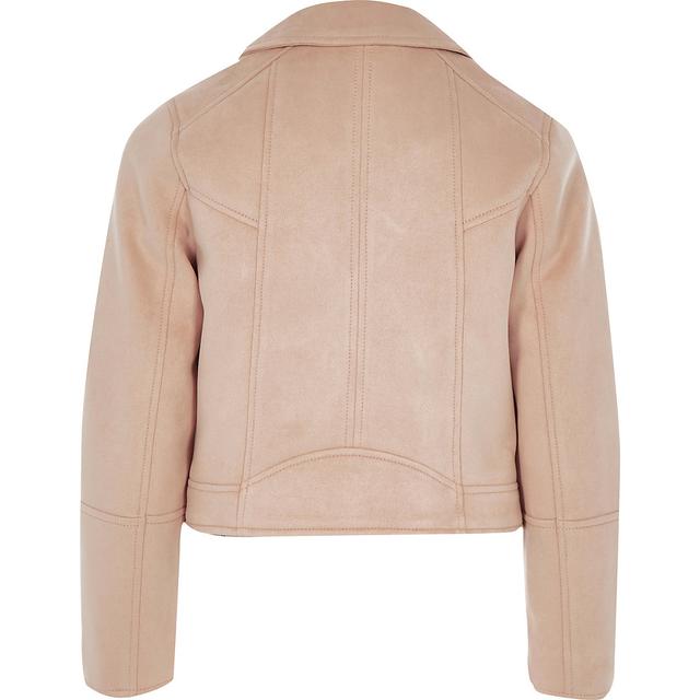 Pink suede store jacket river island