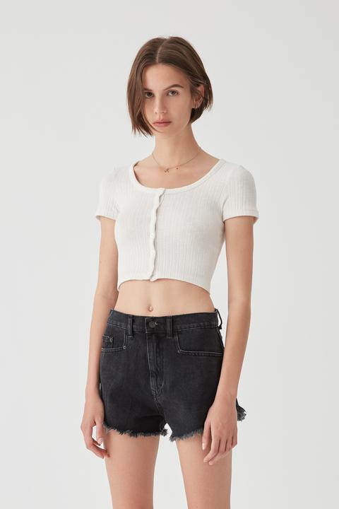 Top Cropped Botones Delanteros