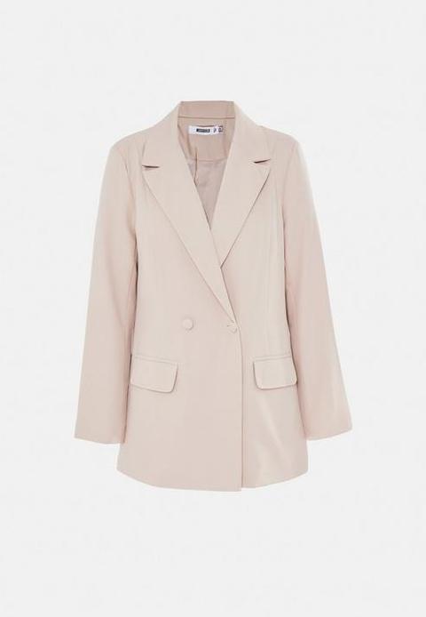Cream Oversized Longline Blazer, Cream
