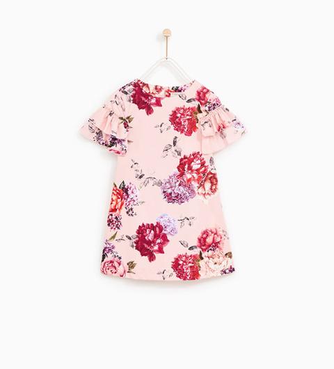 Vestido Flores Colante Manga