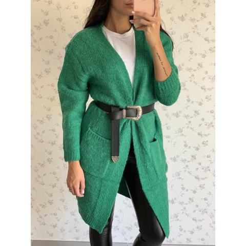 Maxi Cardigan Verde