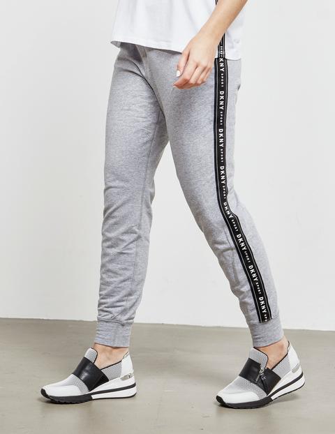 Womens Dkny Tape Fleece Pants Grey, Grey