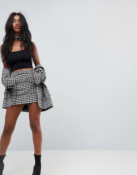 Asos Tailored Mini In Skirt Prince Of Wales