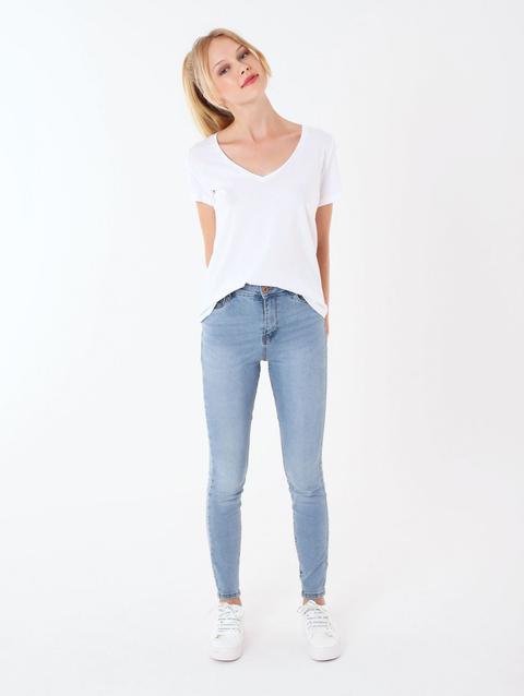 Jeans Skinny Chiaro Blu Denim Chiaro