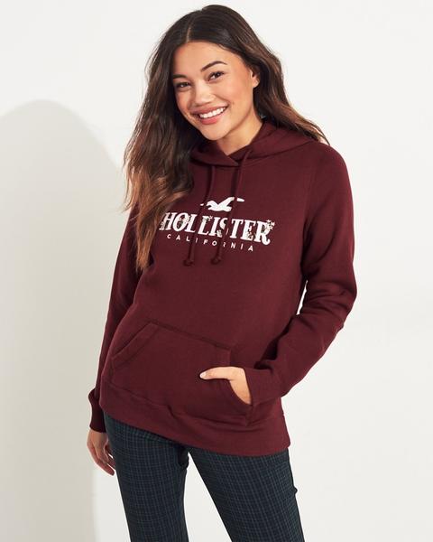 maroon hollister hoodie