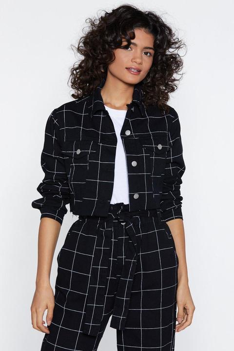 Above The Grid Cropped Jacket