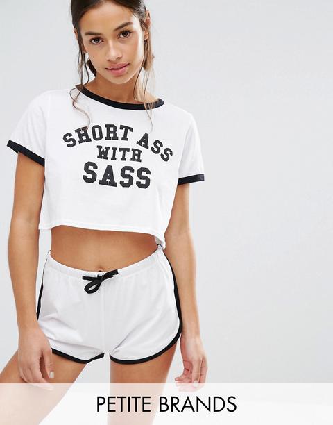 Top Corto Short Ass With Sass Exclusivo De Missguided Petite