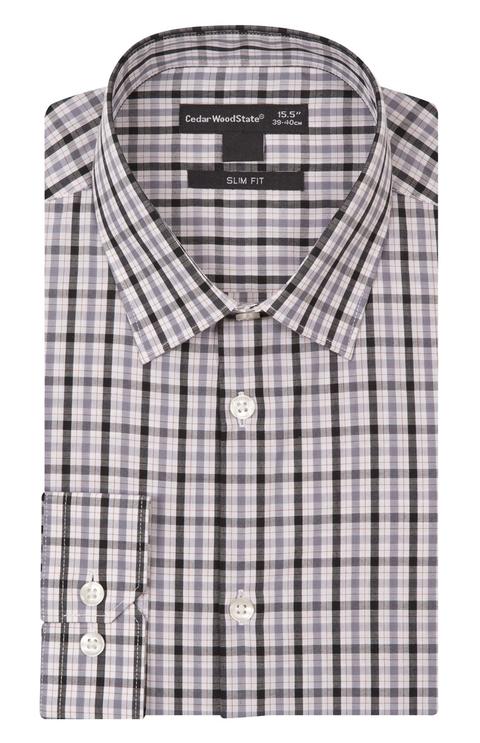 Camisa A Cuadros Gris